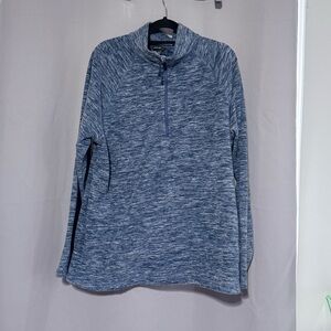 Eddie Bauer Navy Heather Quarter-Zip Pullover
